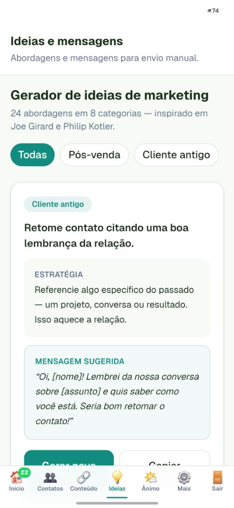 Gerador de abordagens do AmigoZap